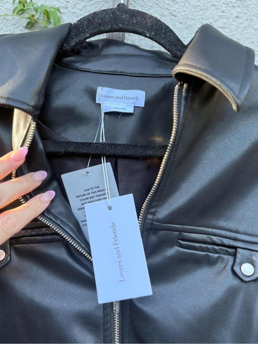 Lovers + Friends Greta Faux Leather Jacket in Black New with Tags! - Picture 10 of 11